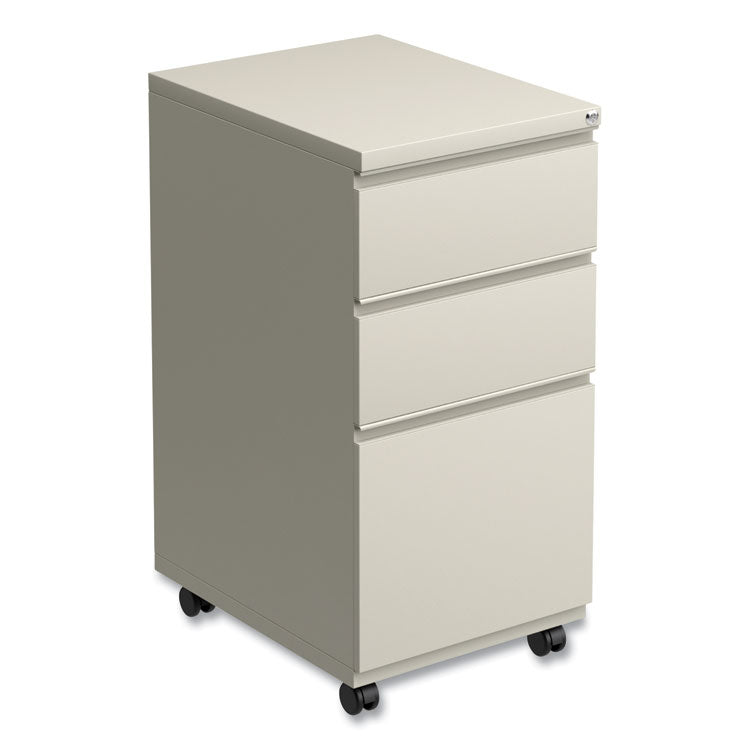 Alera® File Pedestal with Full-Length Pull, Left or Right, 3-Drawers: Box/Box/File, Legal/Letter, Putty, 14.96" x 19.29" x 27.75" (ALEPBBBFPY)