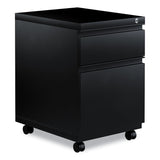 Alera® File Pedestal with Full-Length Pull, Left or Right, 2-Drawers: Box/File, Legal/Letter, Black, 14.96" x 19.29" x 21.65" (ALEPBBFBL)