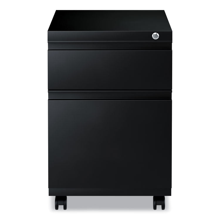 Alera® File Pedestal with Full-Length Pull, Left or Right, 2-Drawers: Box/File, Legal/Letter, Black, 14.96" x 19.29" x 21.65" (ALEPBBFBL)