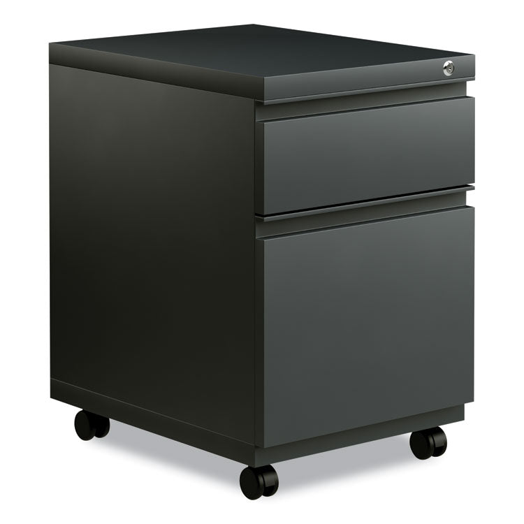 Alera® File Pedestal with Full-Length Pull, Left or Right, 2-Drawers: Box/File, Legal/Letter, Charcoal, 14.96" x 19.29" x 21.65" (ALEPBBFCH)