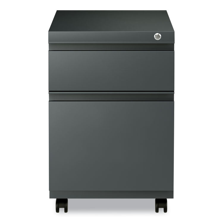 Alera® File Pedestal with Full-Length Pull, Left or Right, 2-Drawers: Box/File, Legal/Letter, Charcoal, 14.96" x 19.29" x 21.65" (ALEPBBFCH)