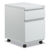 Alera® File Pedestal with Full-Length Pull, Left or Right, 2-Drawers: Box/File, Legal/Letter, Light Gray, 14.96" x 19.29" x 21.65" (ALEPBBFLG)