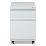 Alera® File Pedestal with Full-Length Pull, Left or Right, 2-Drawers: Box/File, Legal/Letter, Light Gray, 14.96" x 19.29" x 21.65" (ALEPBBFLG)