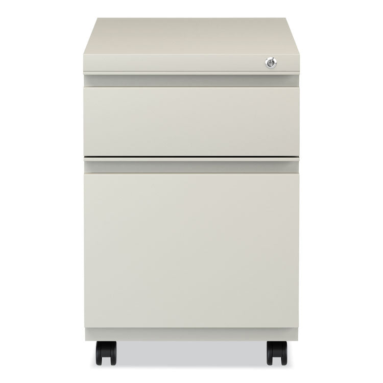 Alera® File Pedestal with Full-Length Pull, Left or Right, 2-Drawers: Box/File, Legal/Letter, Putty, 14.96" x 19.29" x 21.65" (ALEPBBFPY)