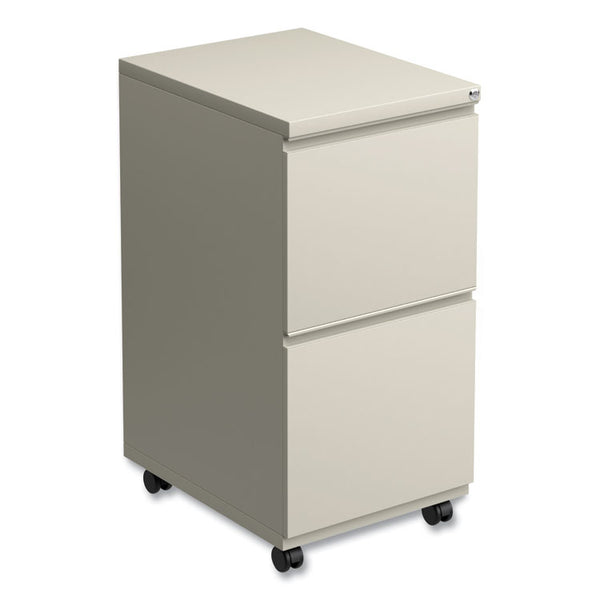 Alera® File Pedestal with Full-Length Pull, Left or Right, 2 Legal/Letter-Size File Drawers, Putty, 14.96" x 19.29" x 27.75" (ALEPBFFPY)