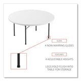 Alera® Round Plastic Folding Table, 60" Diameter x 29.25h, White (ALEPT60RW)
