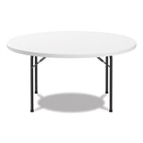 Alera® Round Plastic Folding Table, 60" Diameter x 29.25h, White (ALEPT60RW)