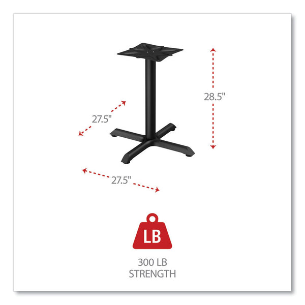 Alera® Alera Hospitality Series Single-Column Bases, 27.5" Diameter, 28.5"h, 300 lb Cap, Steel, Black (ALETBH283B)