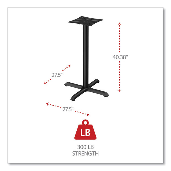 Alera® Alera Hospitality Series Single-Column Bases, 27.5" Diameter x 40.38"h, 300 lb Cap, Steel, Black (ALETBH423B)