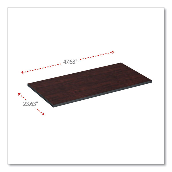 Alera® Reversible Laminate Table Top, Rectangular, 47.63 x 23.63, Medium Cherry/Mahogany (ALETT4824CM)