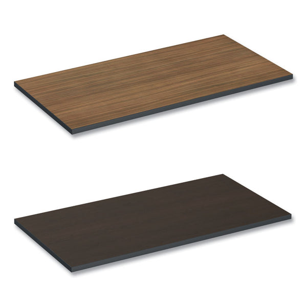 Alera® Reversible Laminate Table Top, Rectangular, 47.63w x 23.63d, Espresso/Walnut (ALETT4824EW)