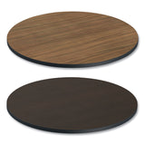 Alera® Reversible Laminate Table Top, Round, 35.5" Diameter, Espresso/Walnut (ALETTRD36EW)