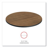 Alera® Reversible Laminate Table Top, Round, 35.5" Diameter, Espresso/Walnut (ALETTRD36EW)