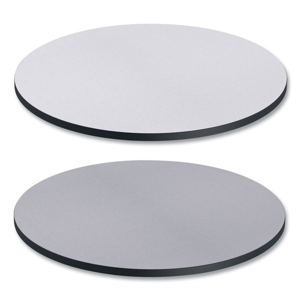 Alera® Reversible Laminate Table Top, Round, 35.5" Diameter, White/Gray (ALETTRD36WG)