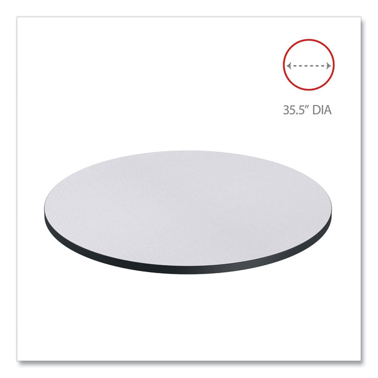 Alera® Reversible Laminate Table Top, Round, 35.5" Diameter, White/Gray (ALETTRD36WG) Each