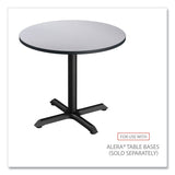 Alera® Reversible Laminate Table Top, Round, 35.5" Diameter, White/Gray (ALETTRD36WG) Each