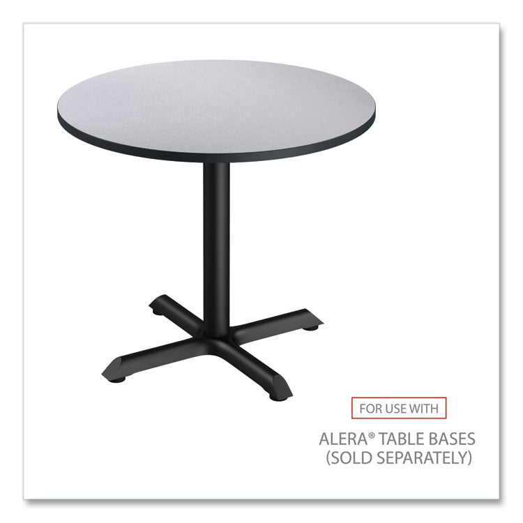 Alera® Reversible Laminate Table Top, Round, 35.5" Diameter, White/Gray (ALETTRD36WG) Each