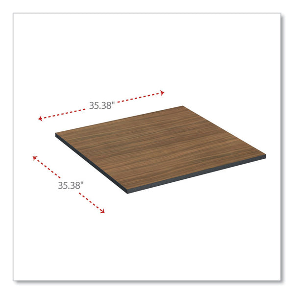 Alera® Reversible Laminate Table Top, Square, 35.38w x 35.38d, Espresso/Walnut (ALETTSQ36EW)