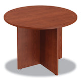 Alera® Alera Valencia Round Conference Table with Legs, 42" Diameter x 29.5h, Medium Cherry (ALEVA7142MC)