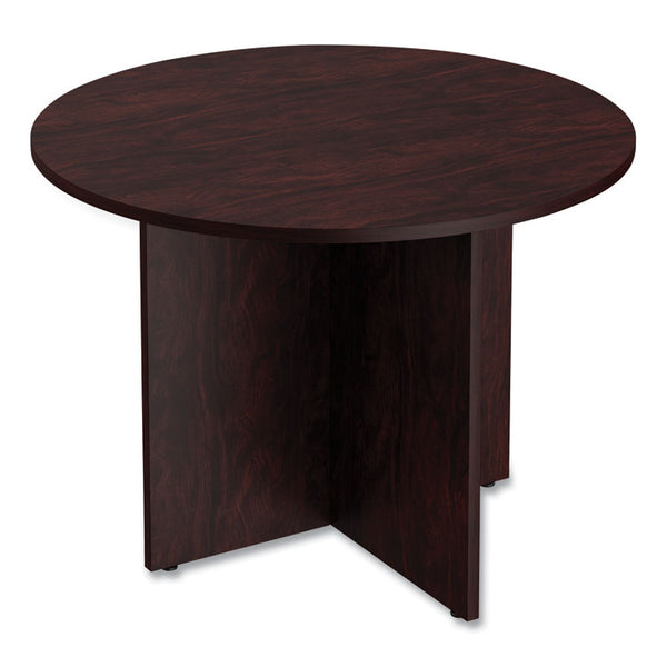 Alera® Alera Valencia Round Conference Table with Legs, 42" Diameter x 29.5h, Mahogany (ALEVA7142MY)