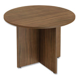 Alera® Alera Valencia Round Conference Table with Legs, 42" Diameter x 29.5h, Modern Walnut (ALEVA7142WA)