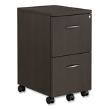 Alera® Alera Valencia Series Mobile Pedestal, Left or Right, 2 Legal/Letter-Size File Drawers, Espresso, 15.38" x 20" x 26.63" (ALEVA582816ES)