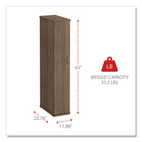 Alera® Alera Valencia Series Wardrobe, 11.88w x 22.78d x 65h, Modern Walnut (ALEVA621224WA)