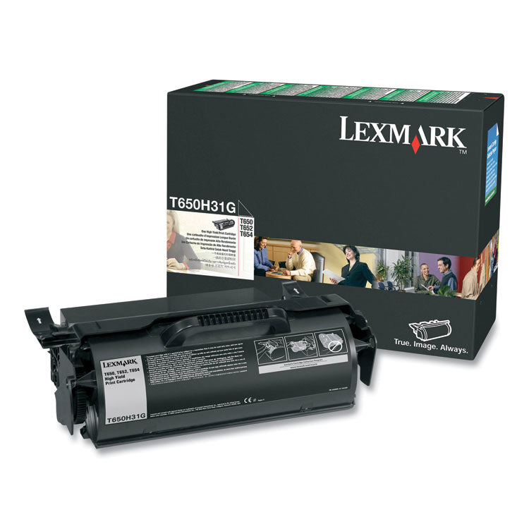 Lexmark™ T650H31G High-Yield Toner, 21,000 Page-Yield, Black (LEXT650H31G)