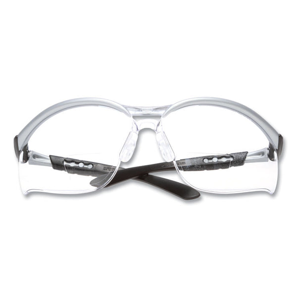 3M™ BX Molded-In Diopter Safety Glasses, +2.0 Diopter Strength, Black/Silver Plastic Frame, Clear Polycarbonate Lens (MMM1137500000)