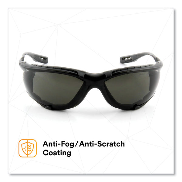 3M™ Virtua CCS Protective Eyewear with Foam Gasket, Black/Gray Plastic Frame, Gray Polycarbonate Lens (MMM1187300000)