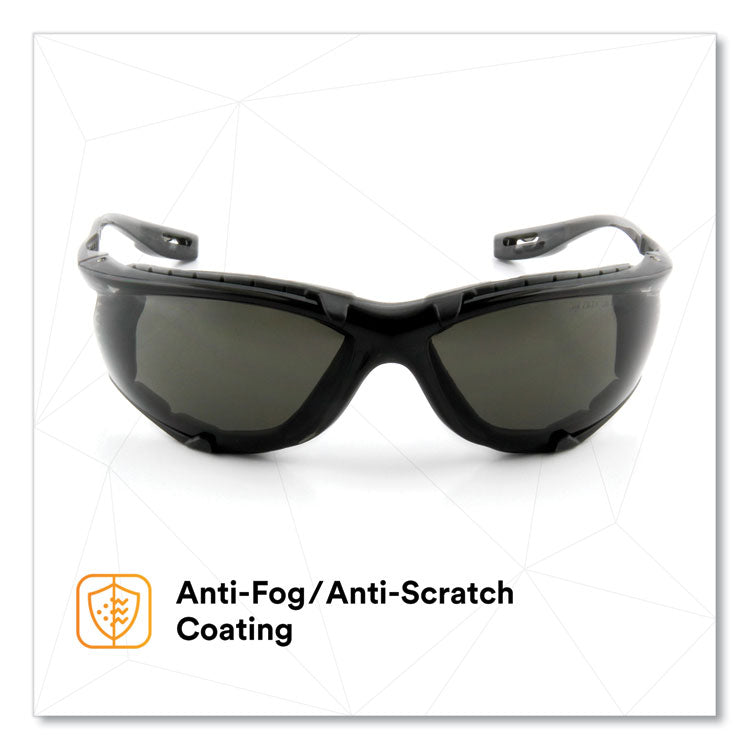 3M™ Virtua CCS Protective Eyewear with Foam Gasket, Black/Gray Plastic Frame, Gray Polycarbonate Lens (MMM1187300000) Each