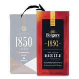 1850 Coffee, Black Gold, Dark Roast, Ground, 12 oz Bag, 6/Carton (FOL60516) Case of 6