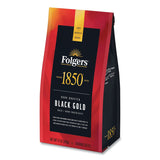 1850 Coffee, Black Gold, Dark Roast, Ground, 12 oz Bag (FOL60516EA) Each