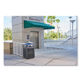 Rubbermaid® Commercial TAILOR Decorative Outdoor Waste Receptacle Frames, 51 gal, Metal, Black (RCP2182678) Each
