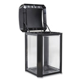 Rubbermaid® Commercial Landmark Series Classic Dome Top Container and Ashtray, 35 gal, Resin, Black (RCPFG397001BLA) Each