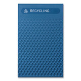 Rubbermaid® Commercial Large Prelabeled Recycled Waste Panels for Tailor and Landmark Series Containers, 20.72" x 0.5" x 34.33", Blue, 4/Carton (RCP2182674) Case of 4