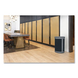 Rubbermaid® Commercial ENHANCE Series Waste Receptacle, 23 gal, Metal, Pearl Gray/Umbra Gray (RCP2172849) Each