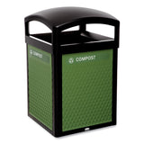 Rubbermaid® Commercial Medium Prelabeled Compost Waste Panels for Tailor and Landmark Series Containers, 20.72" x 0.5" x 27.95", Green, 4/Carton (RCP2182673) Case of 4