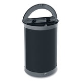 Rubbermaid® Commercial ENHANCE Series Waste Receptacle, 11.5 gal, Metal, Umbra Gray/Pearl Gray (RCP2172845) Each