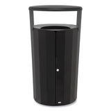 Rubbermaid® Commercial RESIST Round Waste Container, 33 gal, Metal, Black (RCP2185041) Each