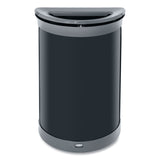 Rubbermaid® Commercial ENHANCE Series Waste Receptacle, 11.5 gal, Metal, Umbra Gray/Pearl Gray (RCP2172845) Each