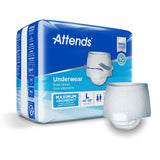 Attends® Unisex Adult Absorbent Underwear Pull On with Tear Away Seams Large Disposable Heavy Absorbency (522094_CS) 4/CS