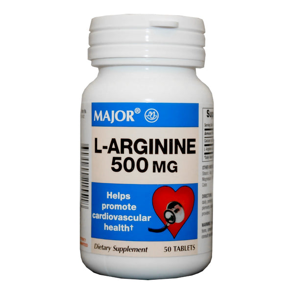 Major® Dietary Supplement L-Arginine 500 mg Strength Tablet 50 per Bottle (681975_BT) 1/BT