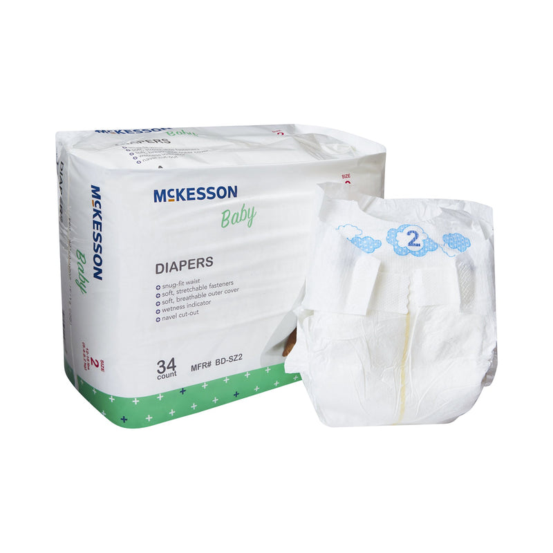 McKesson Unisex Baby Diaper Size 2 Disposable Heavy Absorbency (1144475_BG) 1/BG
