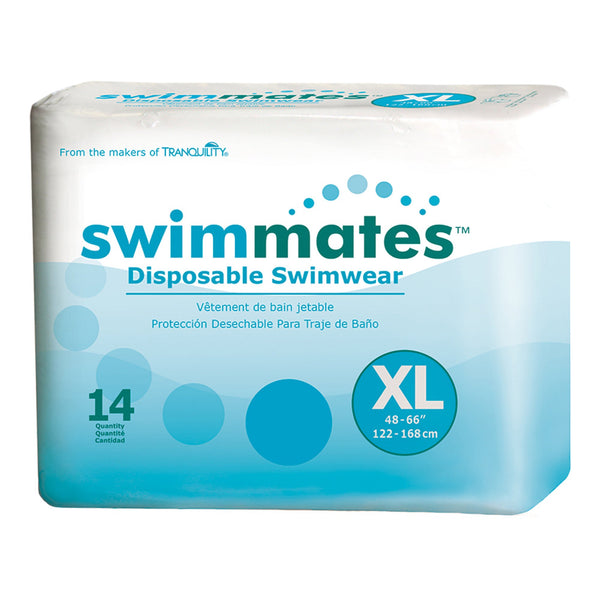 Swimmates™ Unisex Adult Bowel Containment Swim Brief Pull On with Tear Away Seams X-Large Disposable Moderate Absorbency (884135_CS) 56/CS