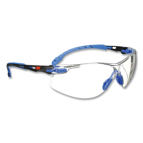 3M™ Solus 1000 Series Safety Glasses, Blue Plastic Frame, Clear Polycarbonate Lens (MMMS1101SGAF)