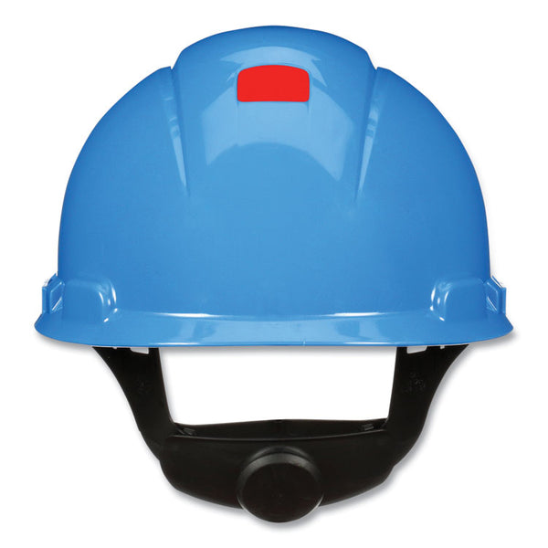 3M™ SecureFit H-Series Hard Hats, H-700 Cap with UV Indicator, 4-Point Pressure Diffusion Ratchet Suspension, Blue (MMMH703SFRUV) Each