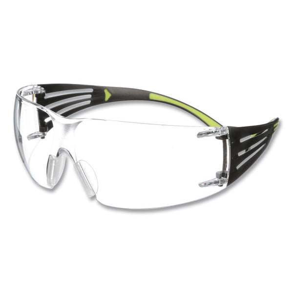 3M™ SecureFIt Protective Eyewear, 400 Series, Green Plastic Frame, Clear Polycarbonate Lens (MMMSF401AF) Each