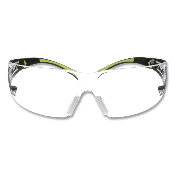 3M™ SecureFIt Protective Eyewear, 400 Series, Green Plastic Frame, Clear Polycarbonate Lens (MMMSF401AF) Each