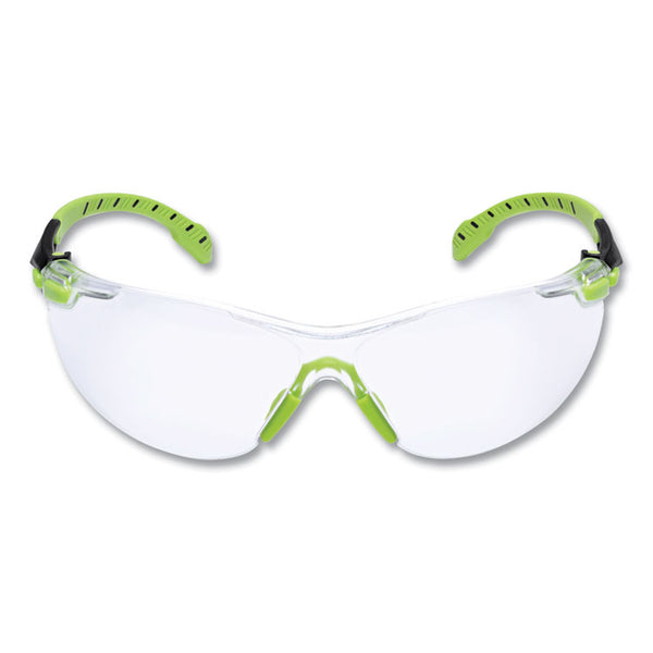 3M™ Solus 1000-Series Safety Glasses, Black/Green Plastic Frame, Clear Polycarbonate Lens (MMMS1201SGAF)